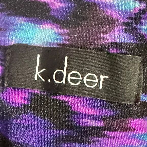 K-Deer Purple Leopard Print Splash Leggings - Picture 4 of 6